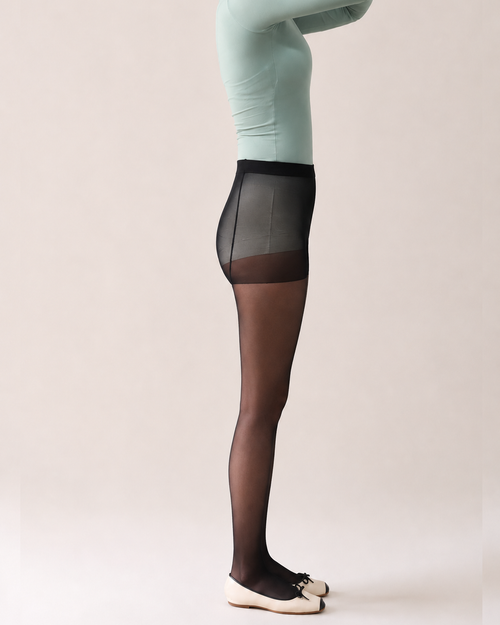 The Barely There 10 Denier Black Tights